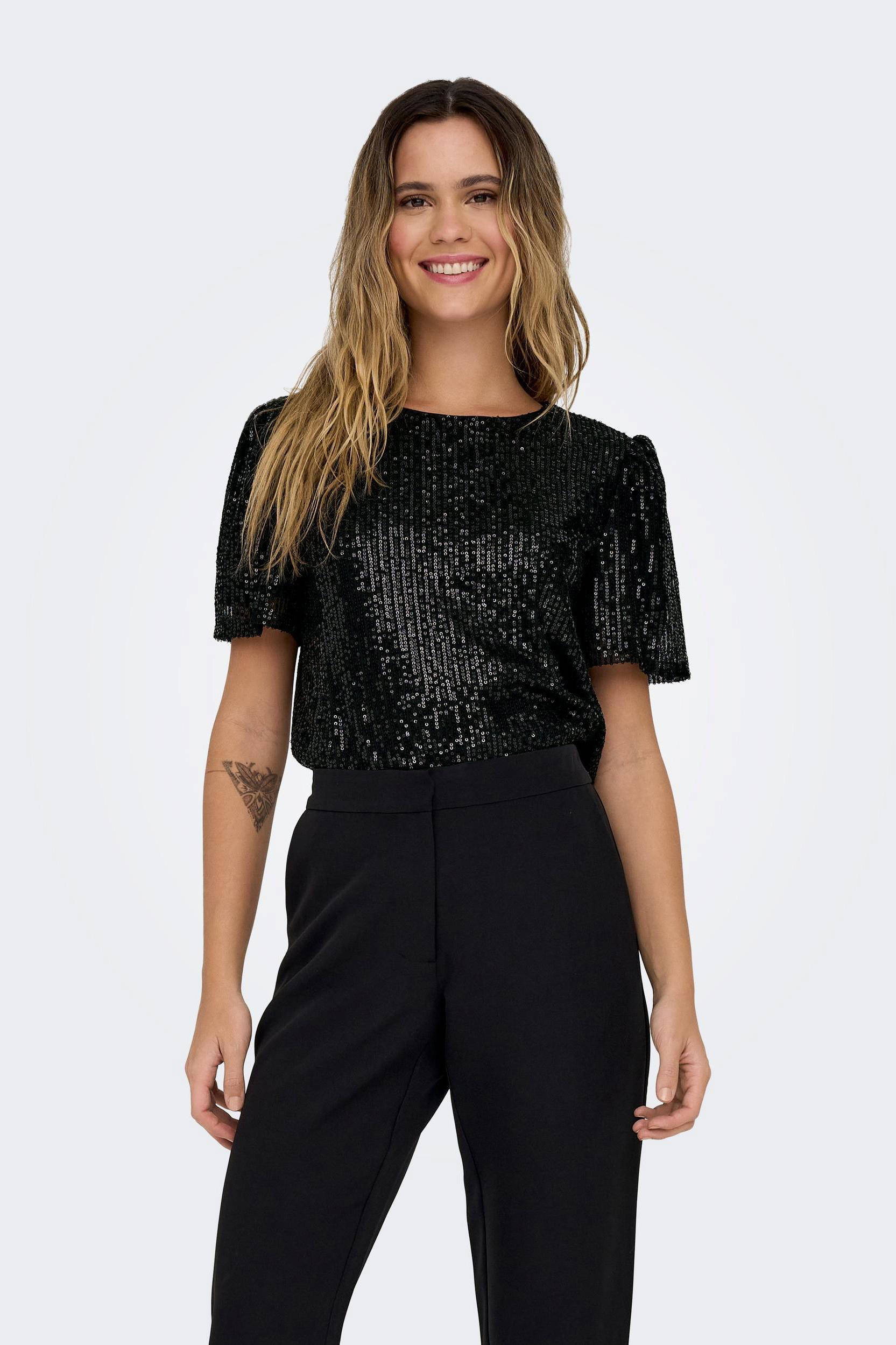 Only discount zwarte top