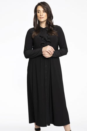 A-lijn jurk DOLCE van travelstof zwart