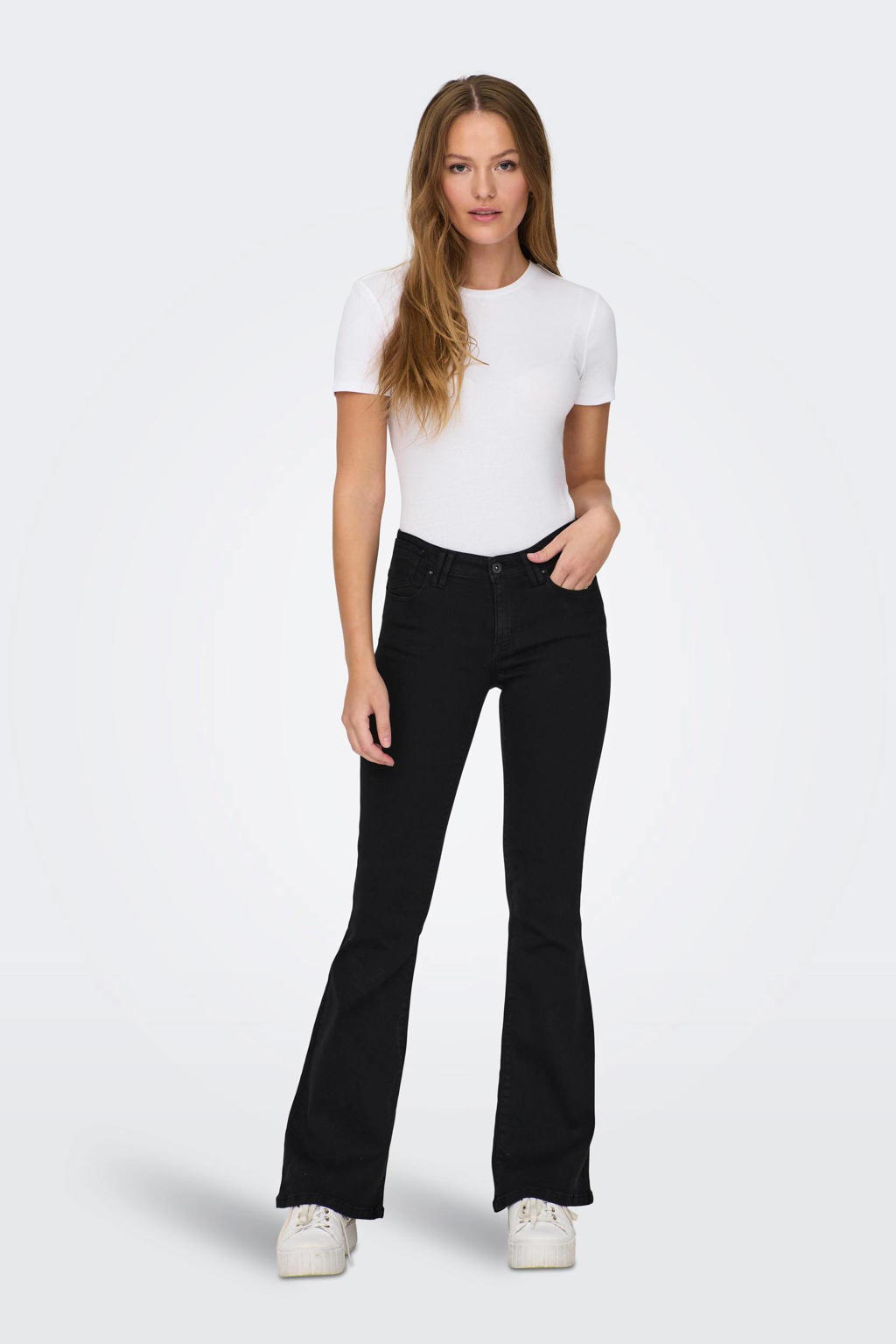 ONLY flared jeans ONLREESE black denim