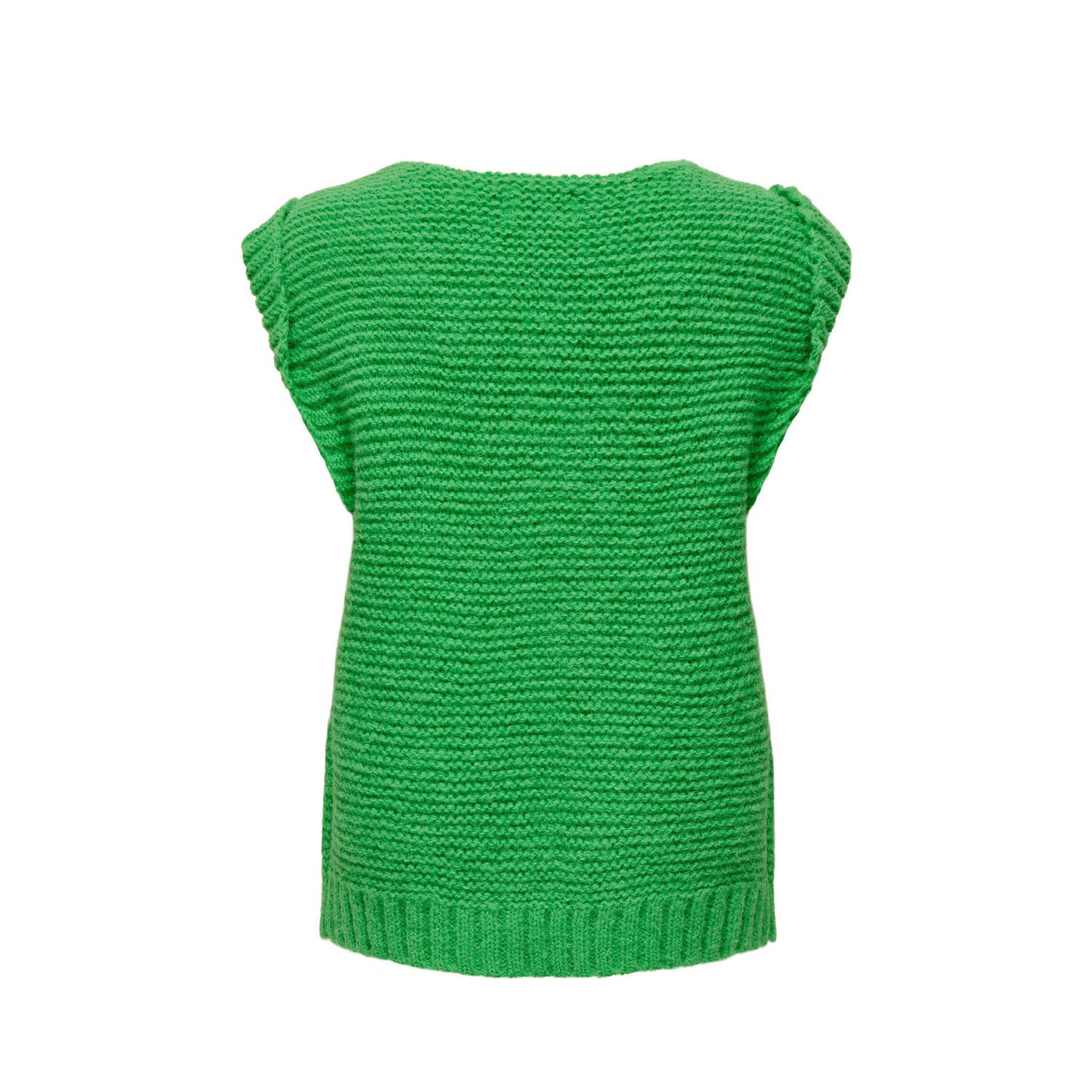 ONLY gebreid gilet ONLALA van gerecycled polyester groen