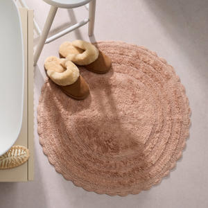 ronde badmat oudroze (72x72 cm)