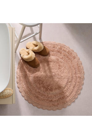 ronde badmat oudroze (72x72 cm)