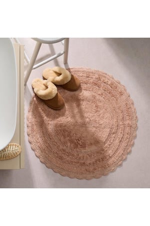 ronde badmat oudroze (72x72 cm)