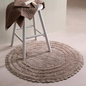 ronde badmat taupe (72x72 cm)