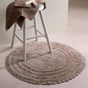 ronde badmat taupe (72x72 cm)