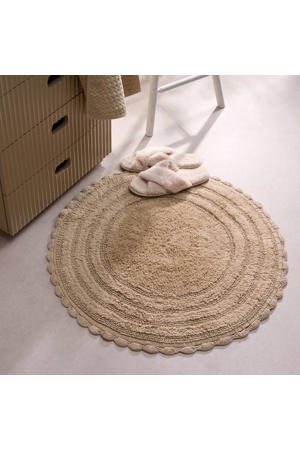 ronde badmat beige (72x72 cm)