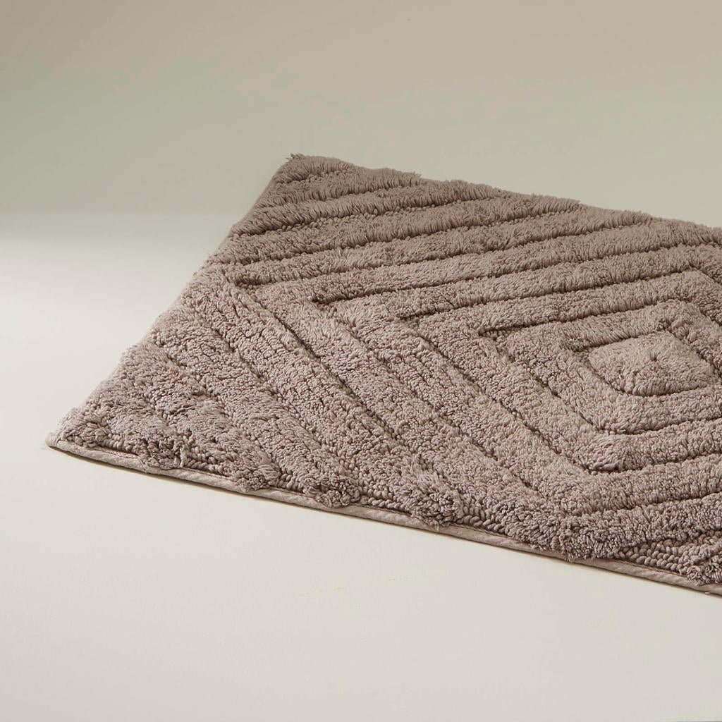 NOUS Living badmat rechthoek taupe (80x50 cm)
