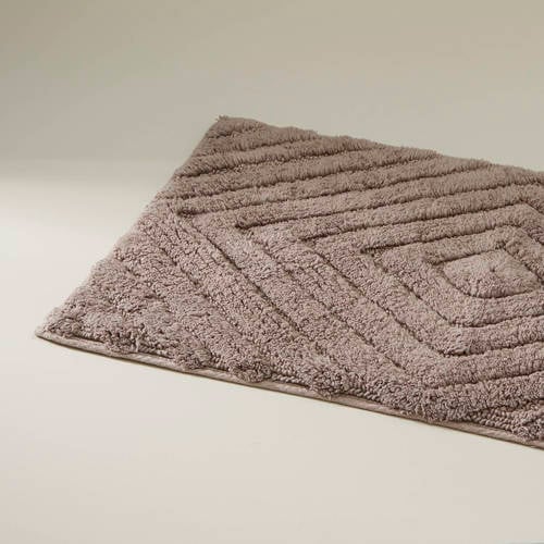 NOUS Living badmat rechthoek taupe (80x50 cm) afbeelding