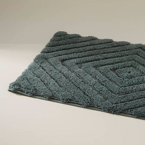 NOUS Living badmat rechthoek donkergroen (80x50 cm) afbeelding