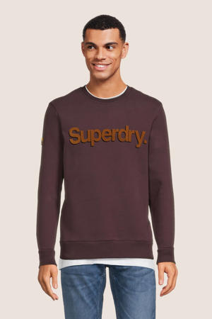 sweater met logo rich deep burgundy