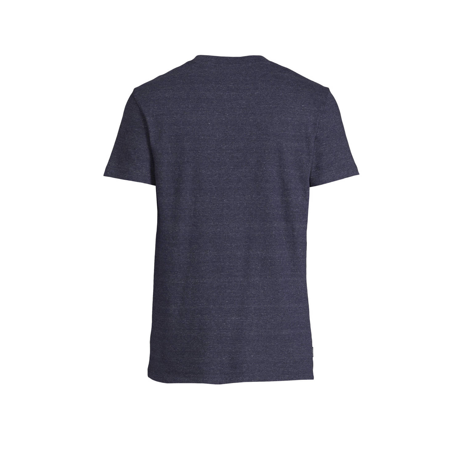 Superdry slim fit T-shirt met logo dark indigo blue marl