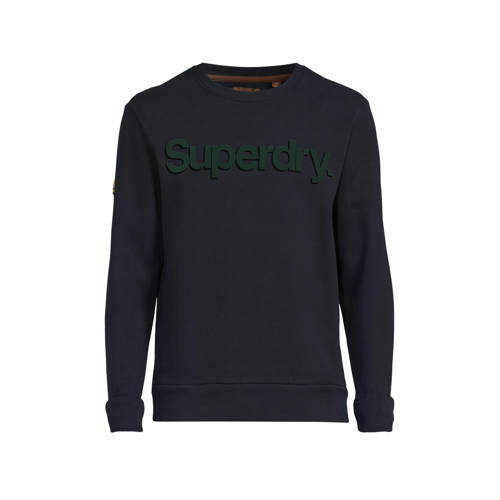 Superdry sweater met logo eclipse navy