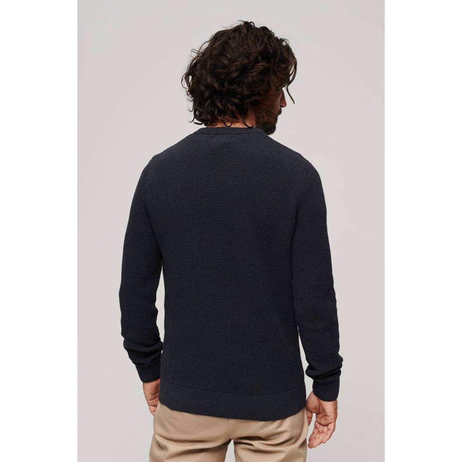 Superdry gebreide trui eclipse navy heather