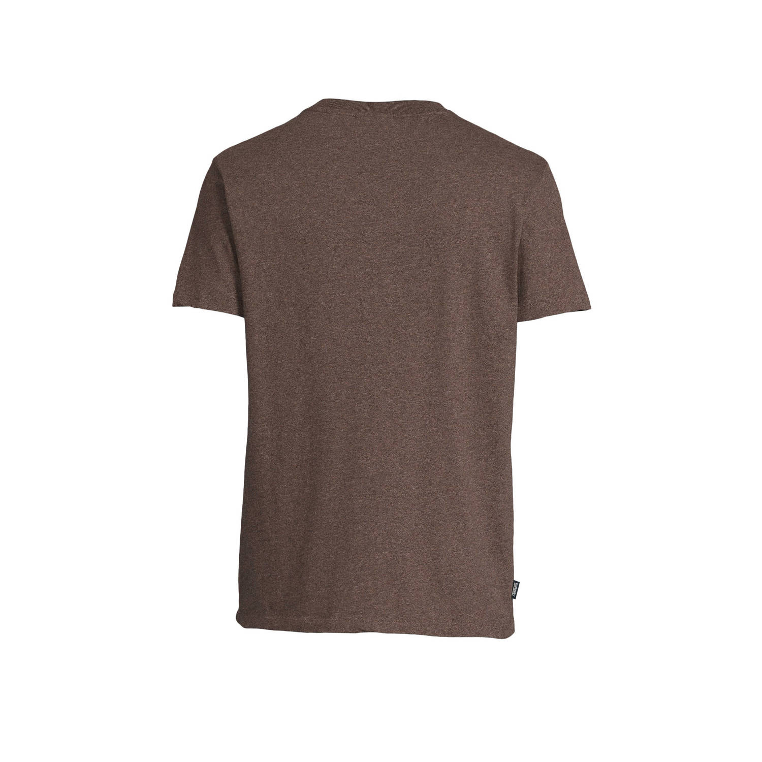Superdry slim fit T-shirt cacao bruin
