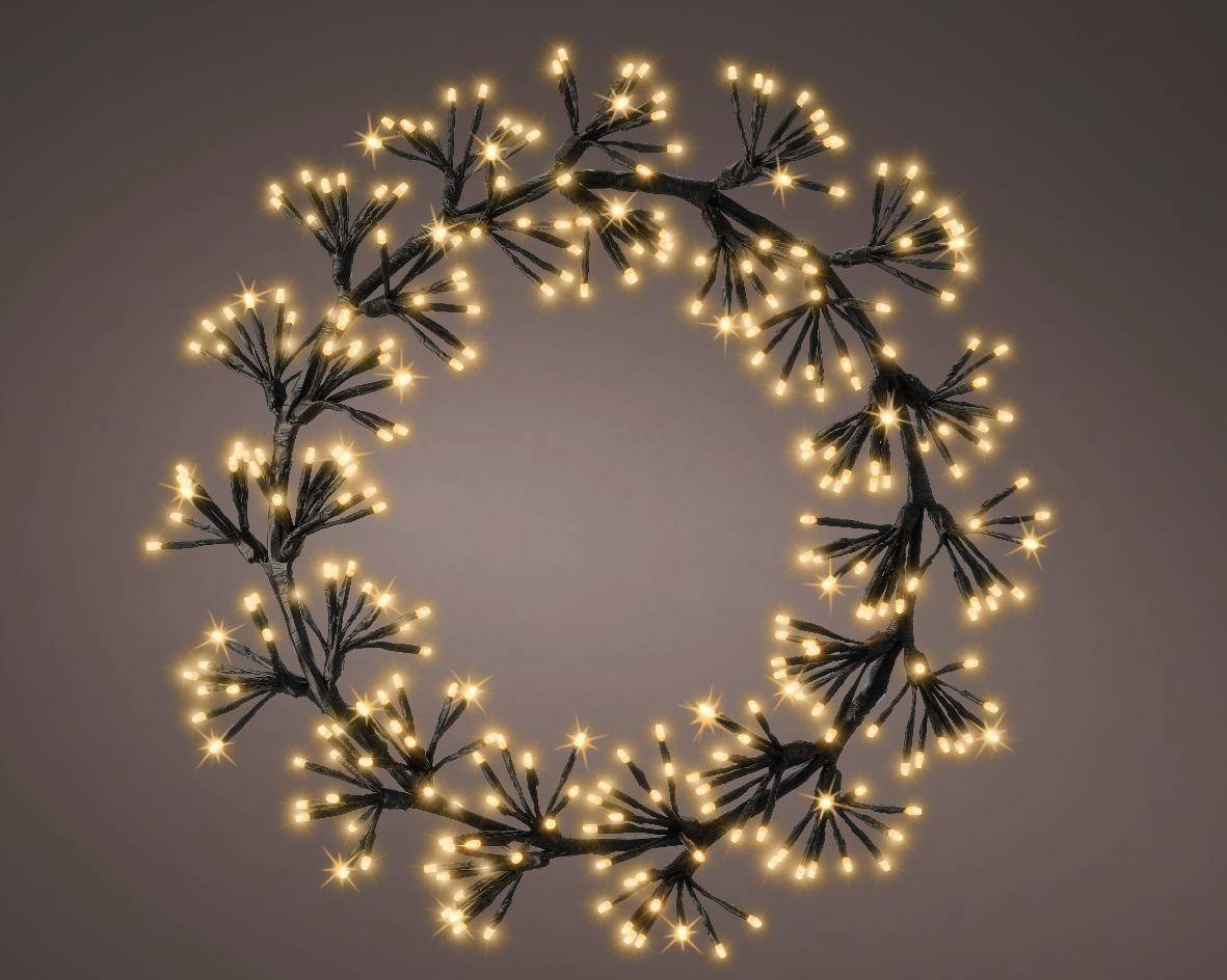 Miami Kerstkrans rond 80 cm kopen? | 250 warm witte leds | Binnen & Buiten | 3D