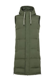 thumbnail: Groene dames Protest bodywarmer Prtmiass met effen, capuchon en ritssluiting