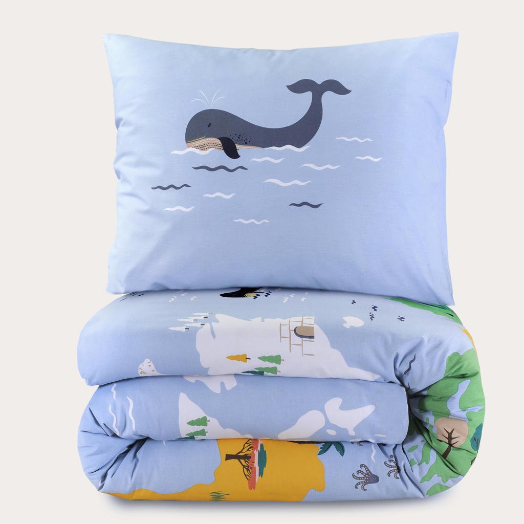 NOUS Kids katoenen dekbedovertrek kinderbed (120x150 cm)