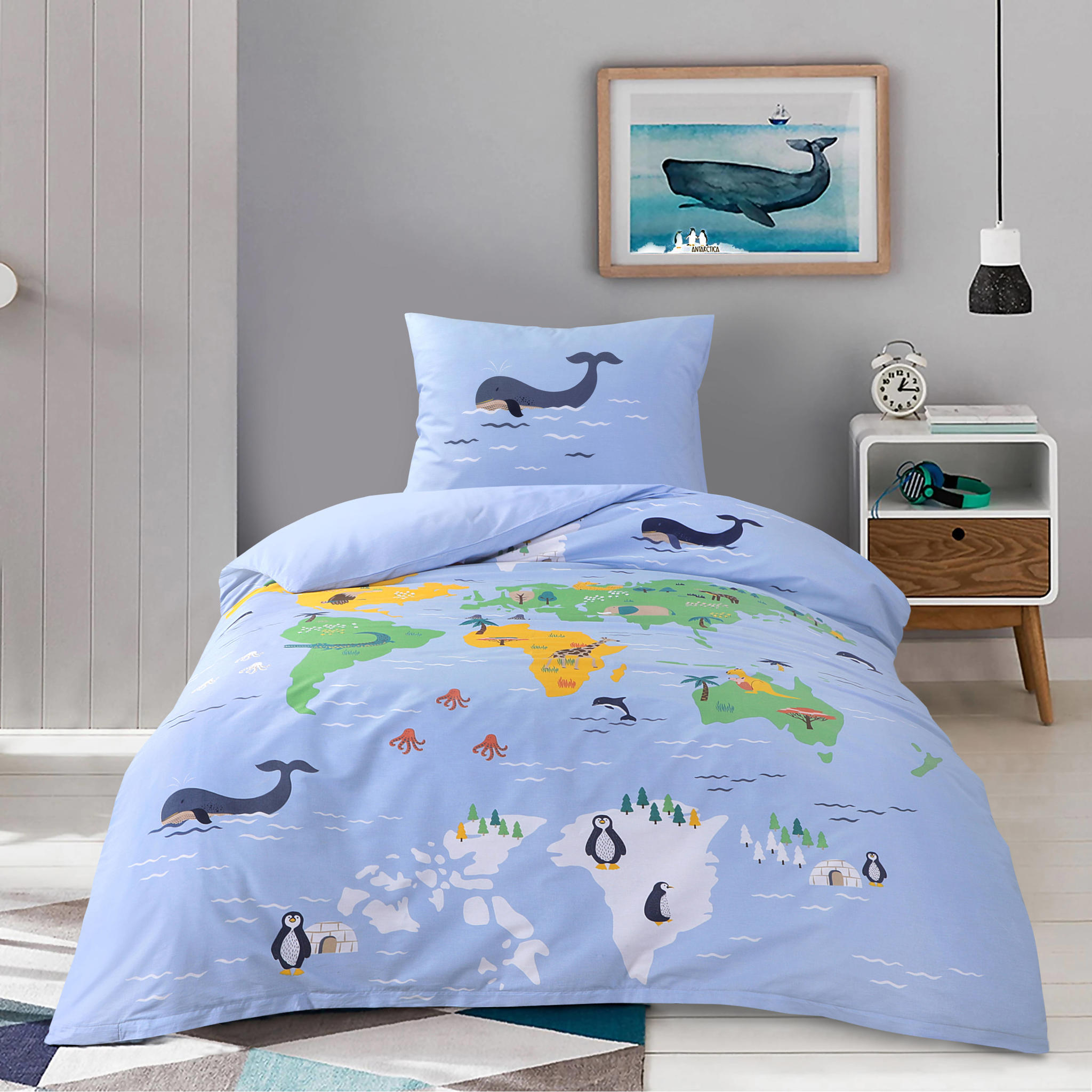 NOUS Kids katoenen dekbedovertrek 1 persoons (140x200 cm) - Afbeelding 2