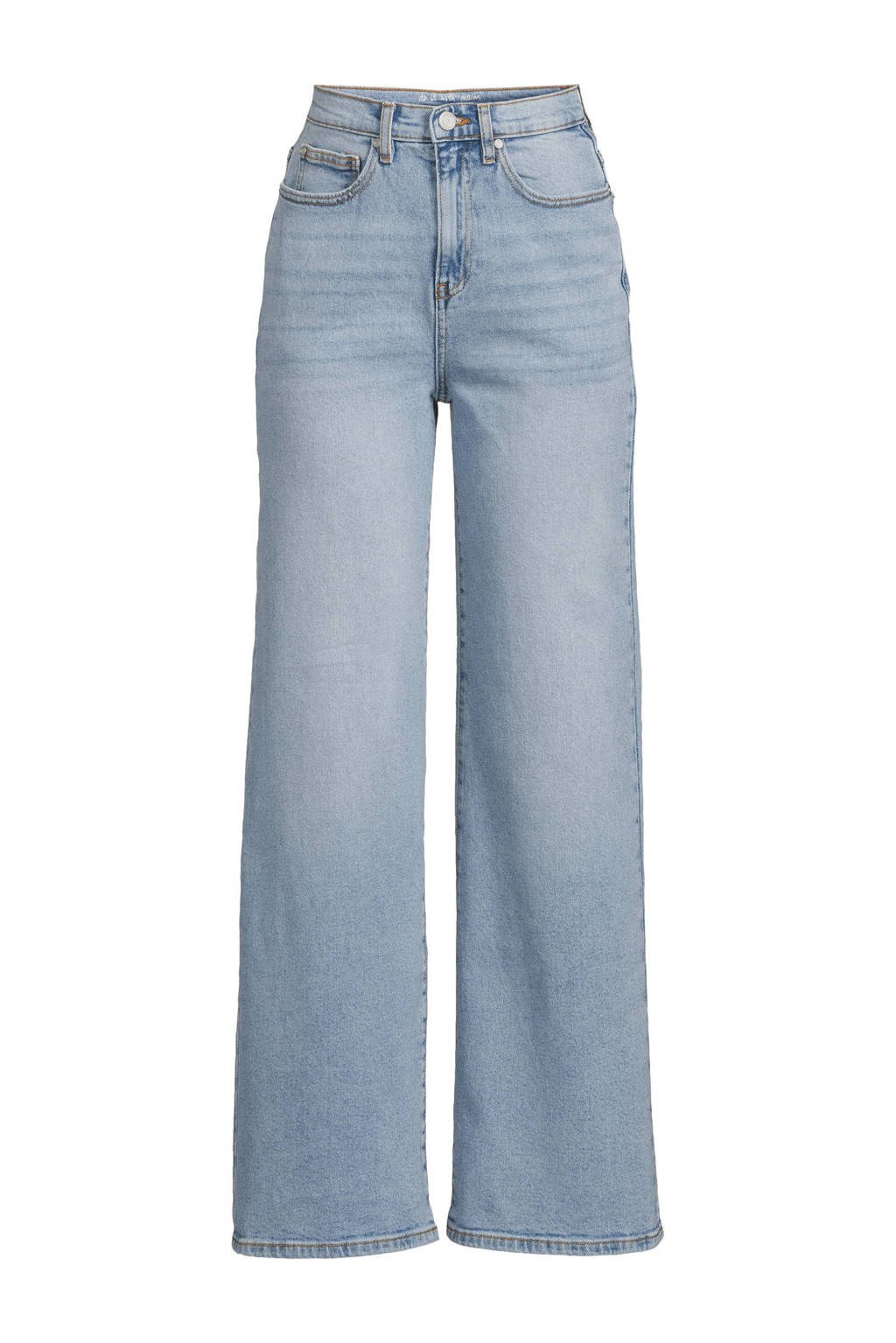 high waist wide leg jeans OWI-W light blue denim