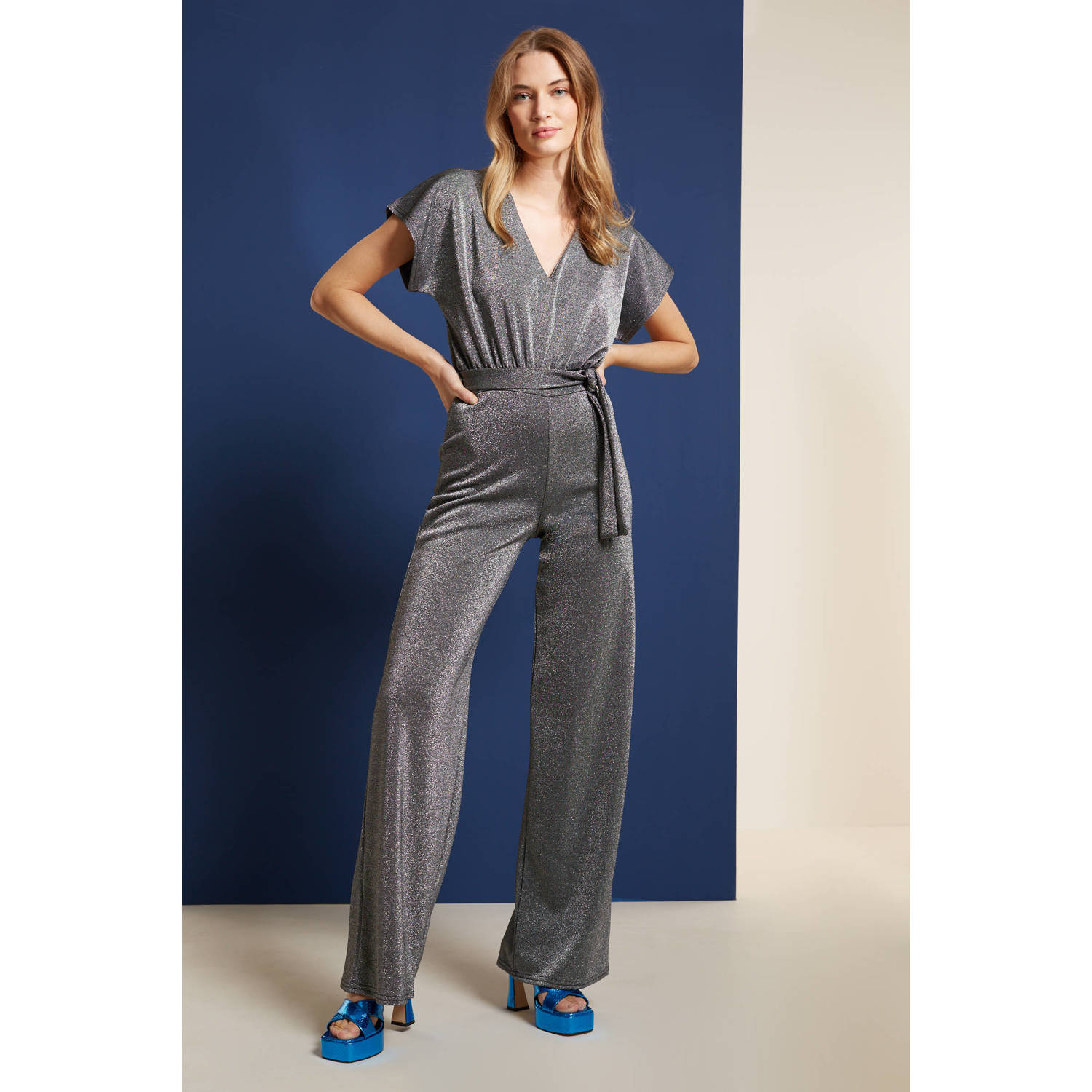 SisterS Point jumpsuit GIRL-JU.V10 zwart zilver