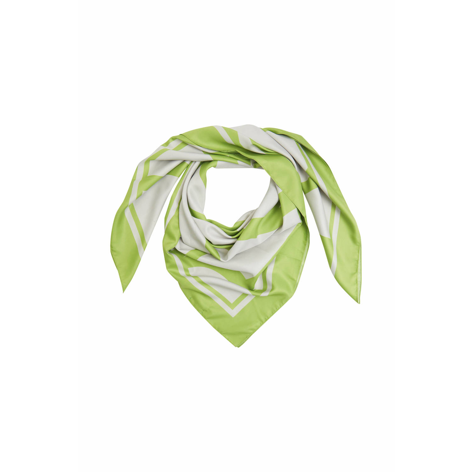 ICHI sjaal Ialalai groen wit