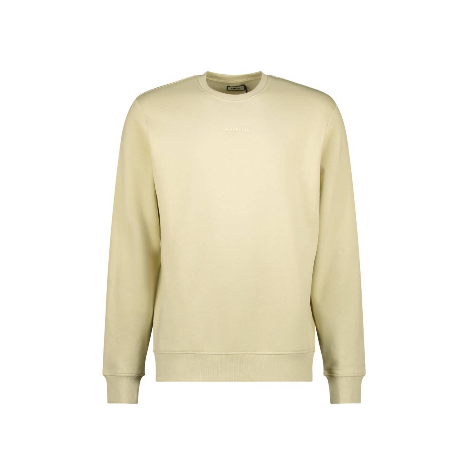 Raizzed sweater Napels met logo Overcast white