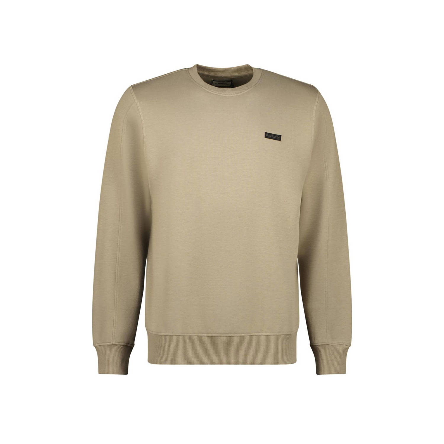 Raizzed sweater Vernal met logo kaki