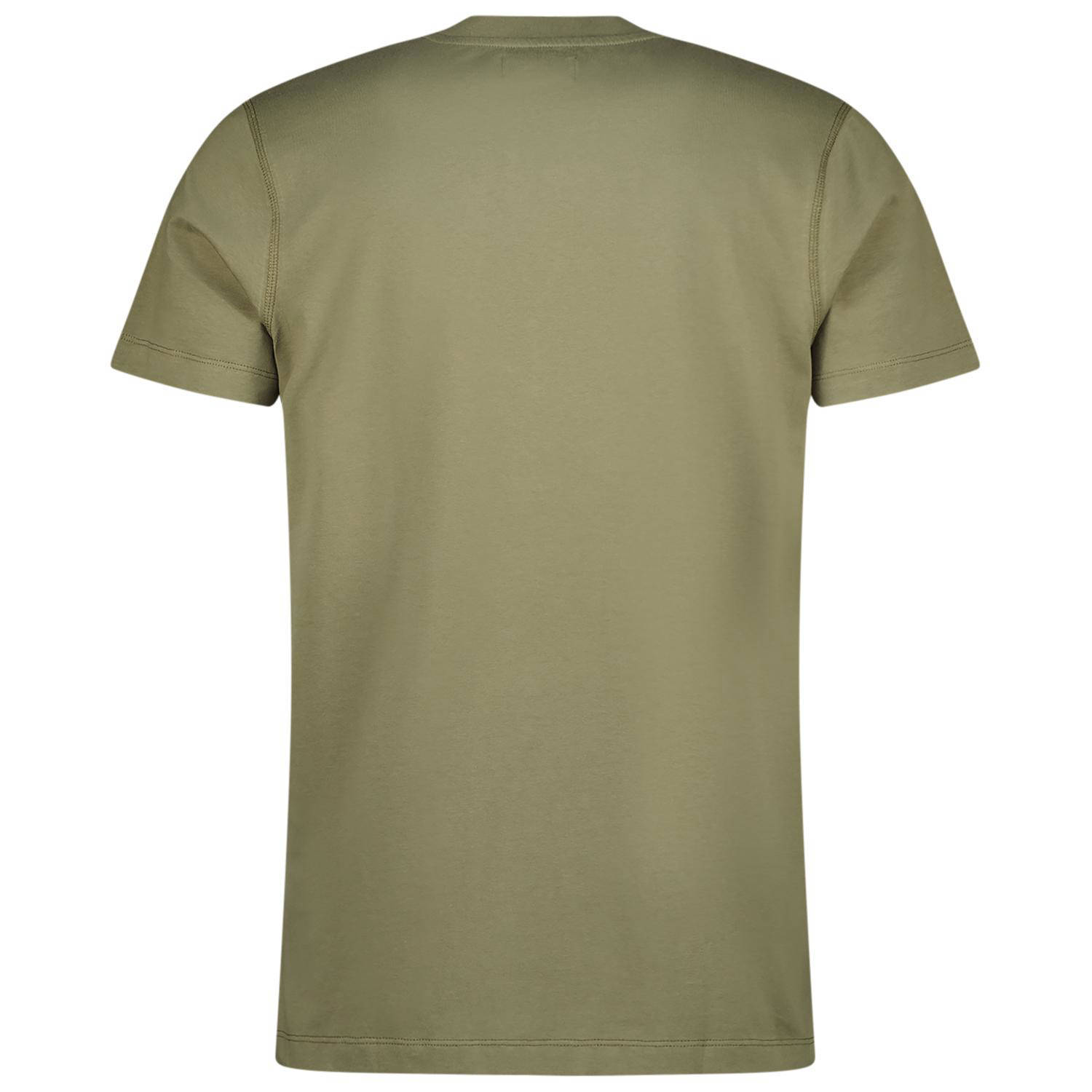 Raizzed slim fit T-shirt Antalya met printopdruk Dusty olive