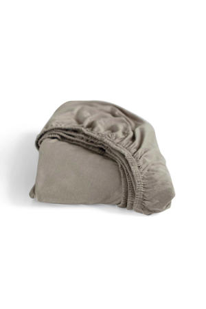 jersey hoeslaken - taupe (35 cm hoog)