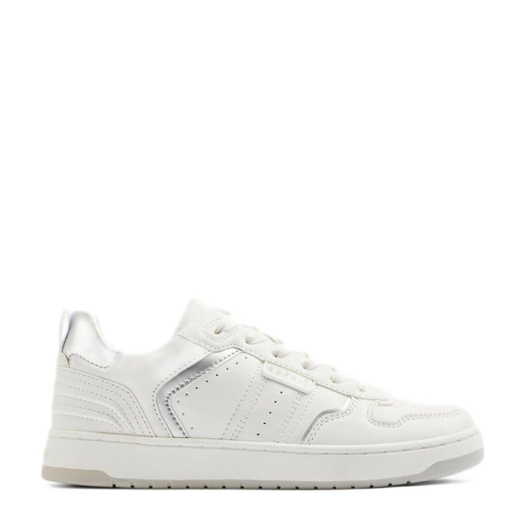 Witte dames ESPRIT sneakers van imitatieleer/voering: mesh+textiel met veters