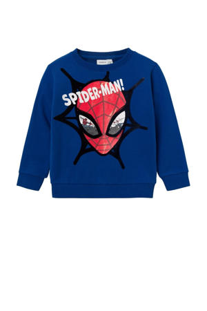 Spider-Man sweater NMMSVENDE met printopdruk hardblauw