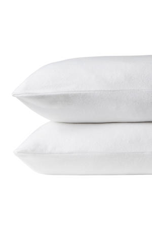 kussensloop molton wit (set van 2) (40x60 cm)