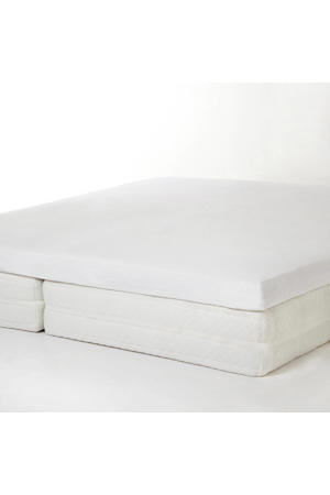 katoenen molton topmatras (tot 15 cm matras) wit