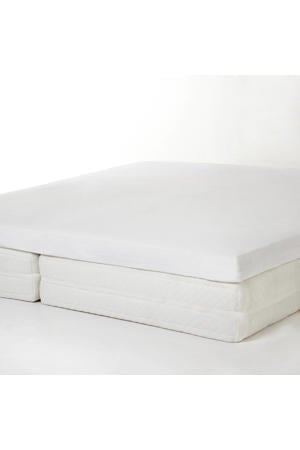 katoenen molton topmatras (tot 15 cm matras) wit
