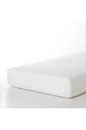 katoenen molton hoeslaken (tot 25 cm matras) wit
