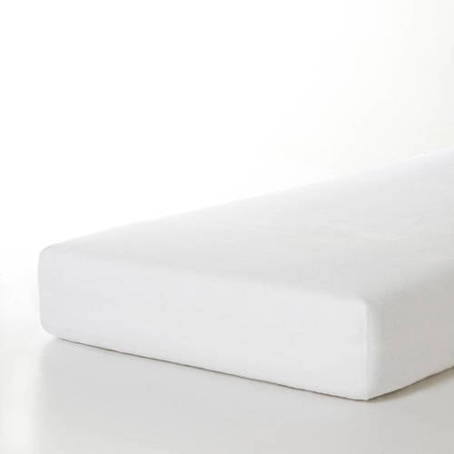 NOUS Living katoenen molton hoeslaken (tot 25 cm matras) wit afbeelding