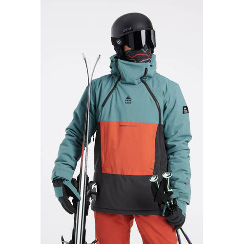 Protest ski-jas PRTKakune mintgroen/zwart/oranje afbeelding