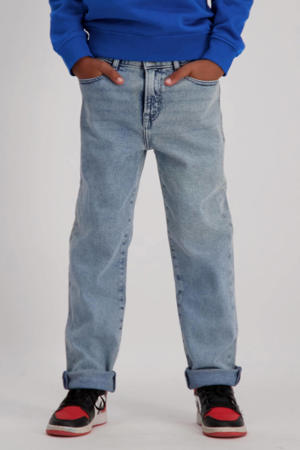 WE Fashion Blue Ridge slim fit cargobroek grijs