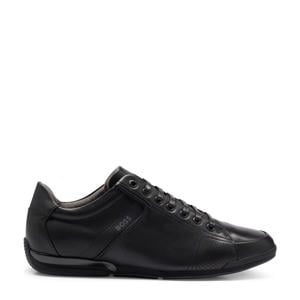 Saturn leren sneakers zwart