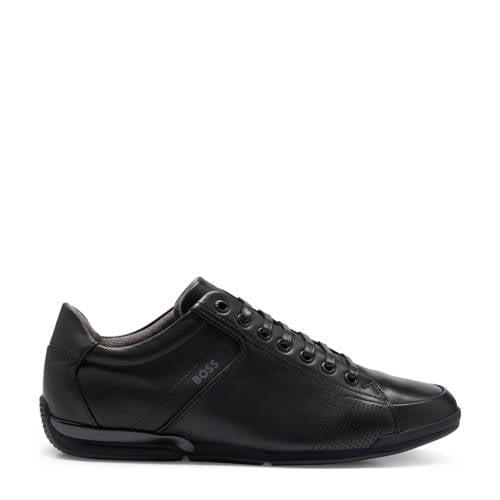 BOSS Saturn leren sneakers zwart afbeelding