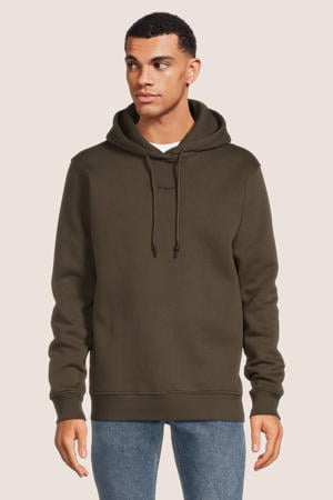 hoodie met logo army green