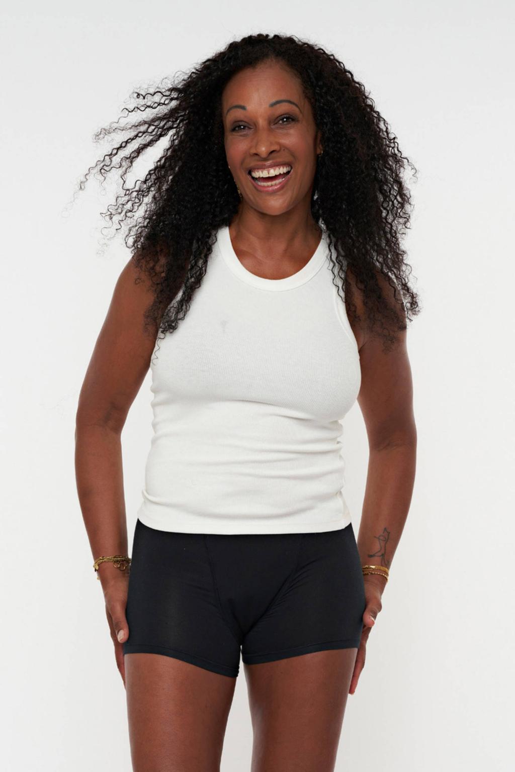 Moodies Undies extra sterk/nacht absorberende boyshort menstruatieslip zwart