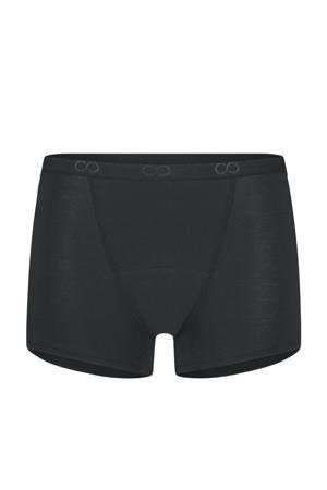 extra sterk/nacht absorberende boyshort menstruatieslip zwart