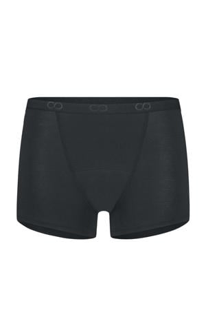 extra sterk/nacht absorberende boyshort menstruatieslip zwart