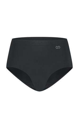 medium/sterk absorberende seamless high waist menstruatieslip zwart