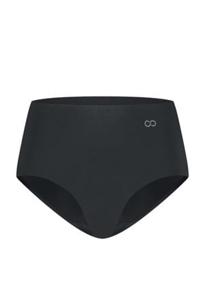 sterk absorberende seamless high waist menstruatieslip zwart