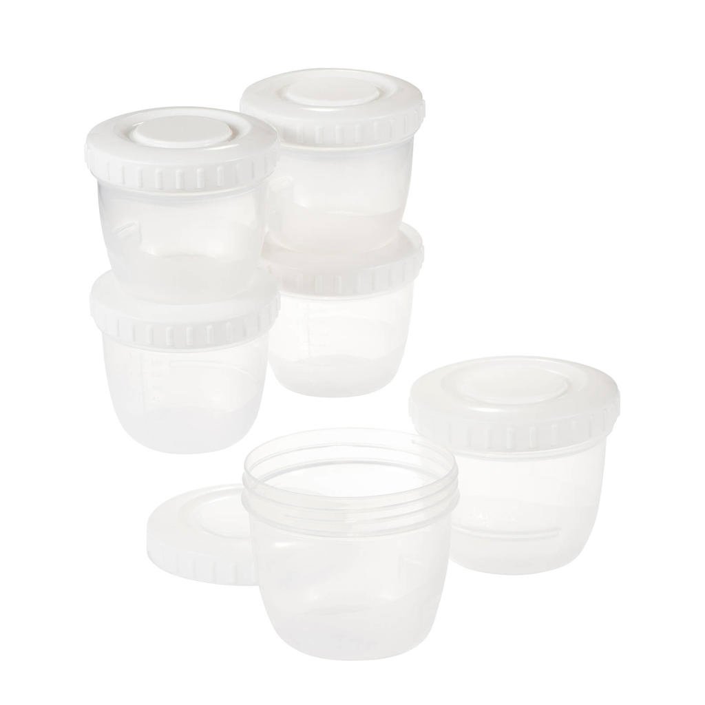 Difrax Moedermelk en Babyvoeding Bewaarbakjes - 6 Stuks
