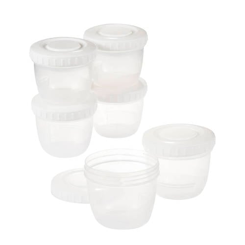 Difrax Moedermelk en Babyvoeding Bewaarbakjes - 6 Stuks afbeelding