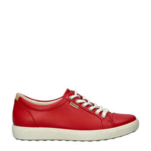 Soft 7 W  leren sneakers rood