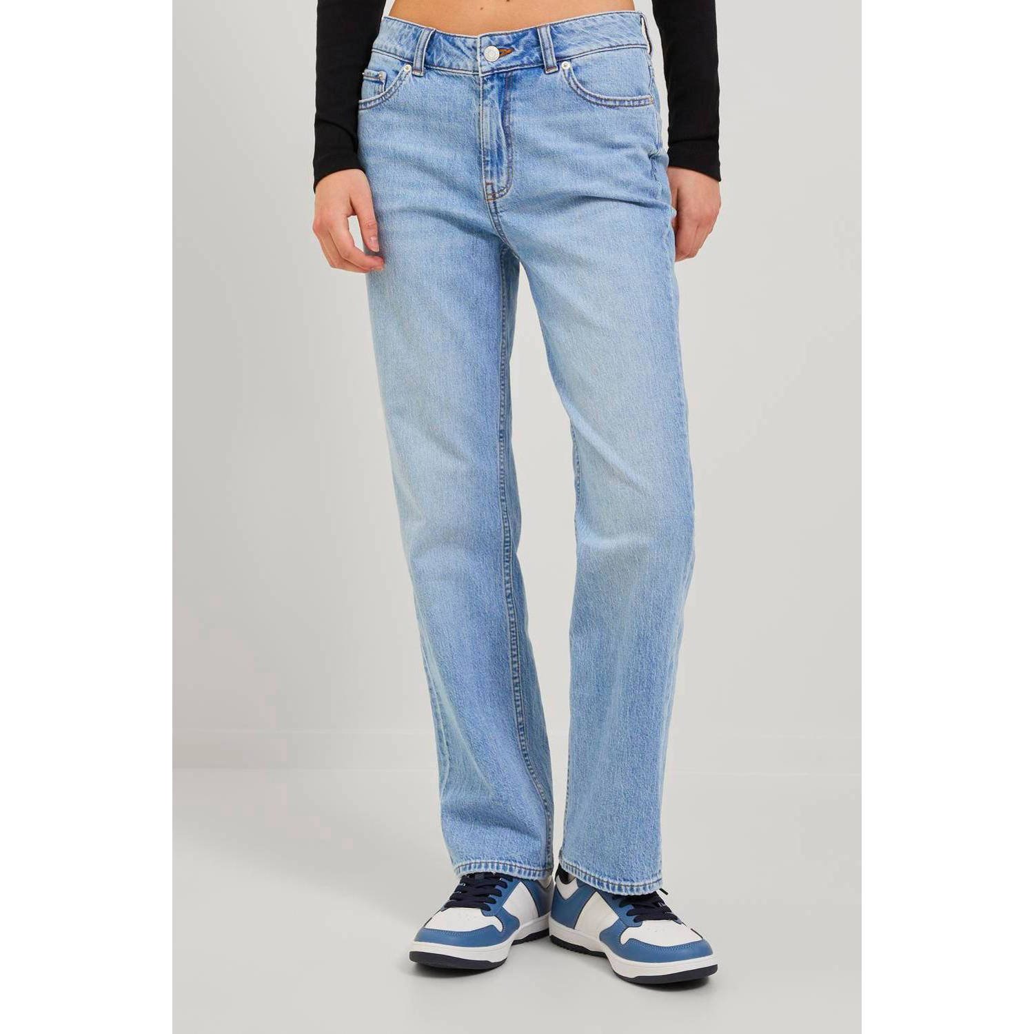 JJXX high waist straight fit jeans JXNICE light blue denim